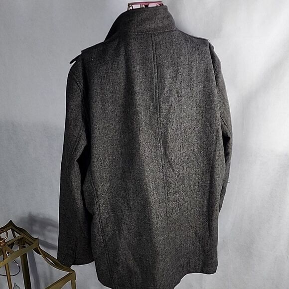 Pristine Men's Herringbone Wool Blend Marc Anthony Winter Jacket Coat - Picture 9 of 12